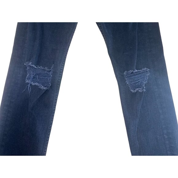 Rag & Bone Fit 1 Extra Slim Jeans Mens 31 Black Button Fly Distressed Mid Rise - Picture 11 of 16